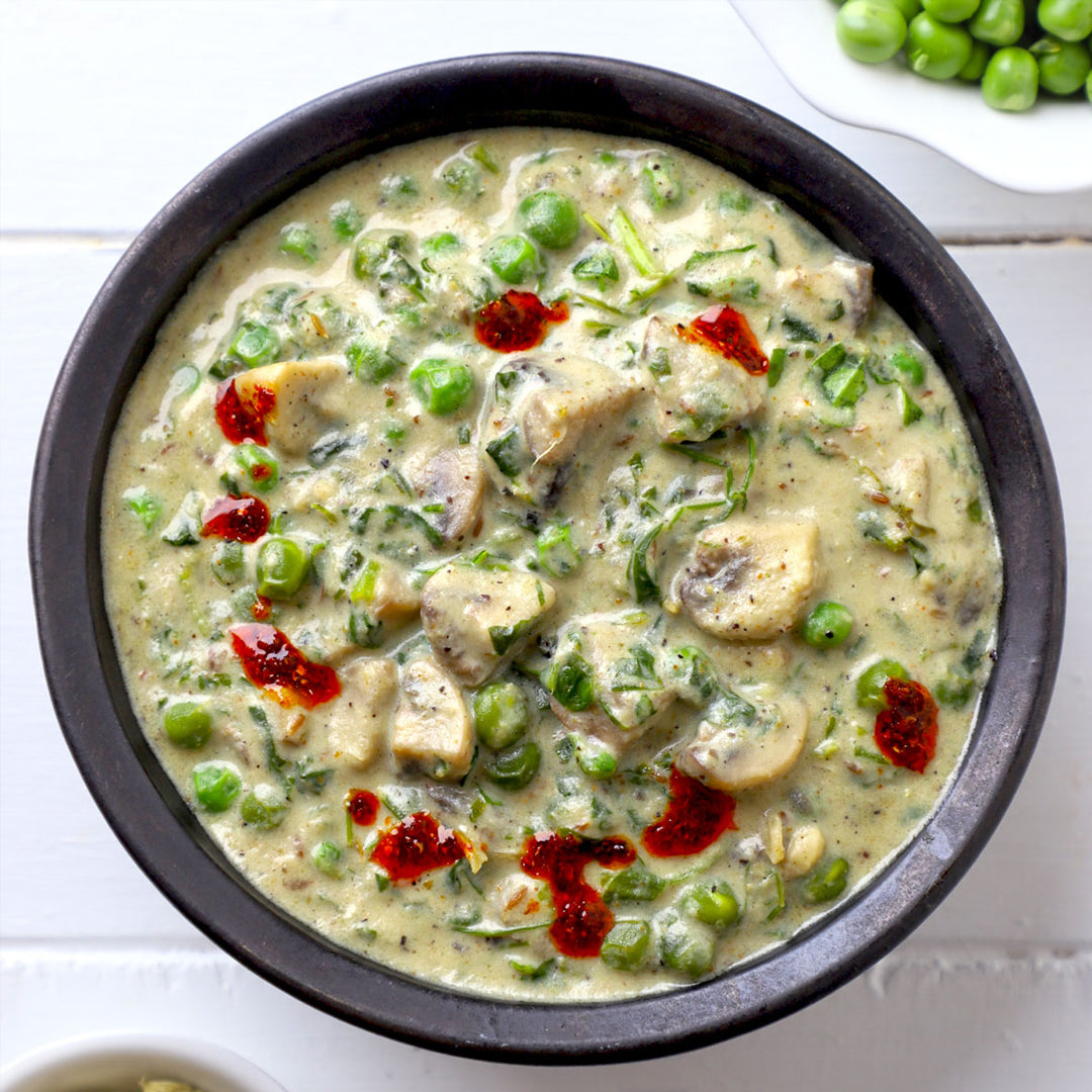 Mushroom Matar Malai (Fresh Mushroom)