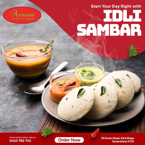 Idli Sambar & Chutney 3 Pc