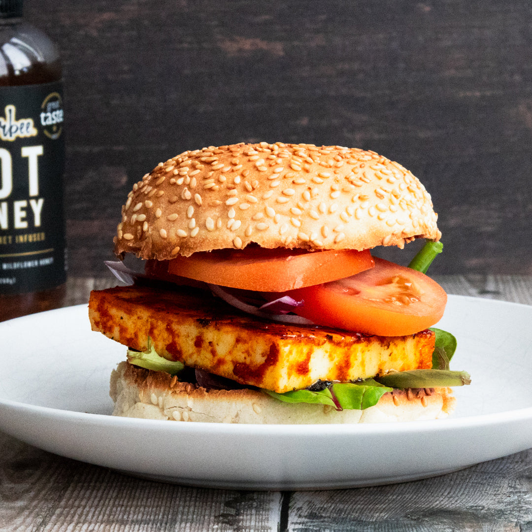 Desi Veg + Paneer Burger W / Chips