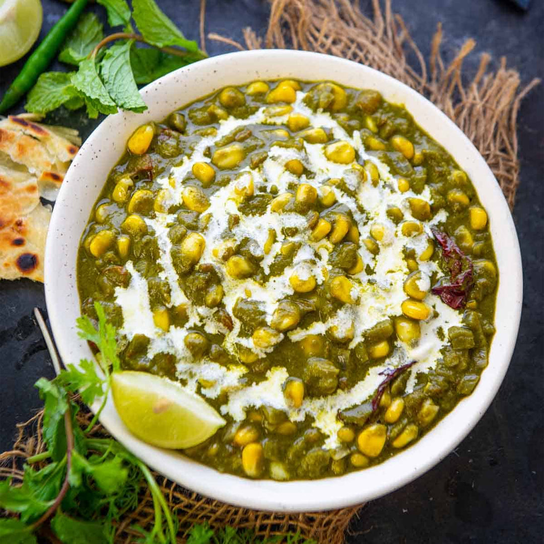 Mushroom Baby Corn Palak (Fresh Mushroom)
