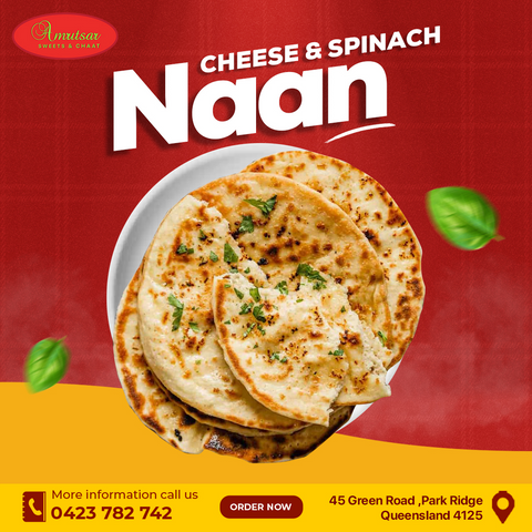 Spinach + Cheese Naan